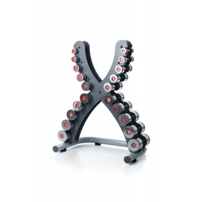 Escape 1-10kg Classic Steel Dumbbell Set & X-RACK