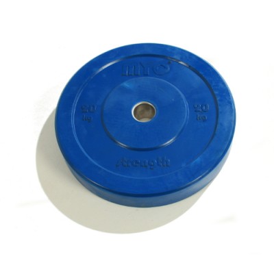 MYO - Olympic Coloured Solid Rubber Bumper Plates 20kg (Single)