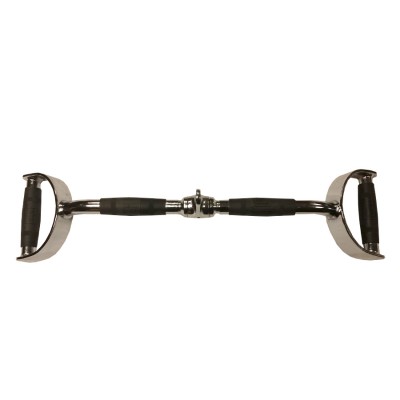 Myo Lat Pulldown Bar with Parallel Hand Grips 63cm PU Grips Cable Attachment