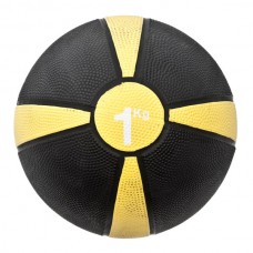 Fitness Mad 1Kg  Medicine Ball - Yellow Stripe