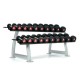 Edge Rubber Dumbbell Set & Rack - 2.5kg - 25kg