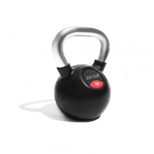Jordan Fitness Black Rubber Covered Kettlebell with Chrome Handle 4kg