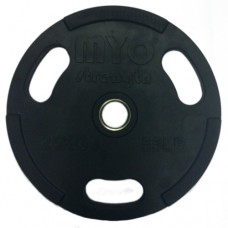MYO - 25KG Black Olympic Rubber Discs (Single)